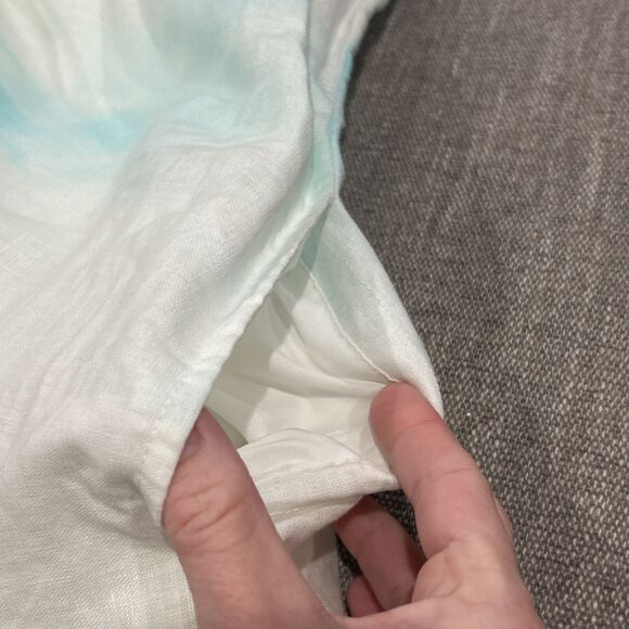 J. Jill Love Linen Dress Womens Large Palm Tree Sleeveless Pockets Tropical - Picture 5 of 8